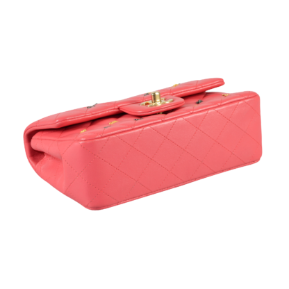 CHANEL Lucky Charm Mini Flap Bag Rosa Leder Handtasche Second Hand 16609 5
