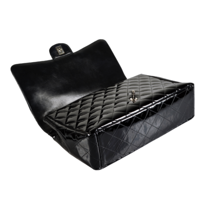 CHANEL Klassische Maxi Handtasche Timeless Classic Flap Bag Lackleder Second Hand 16676 6