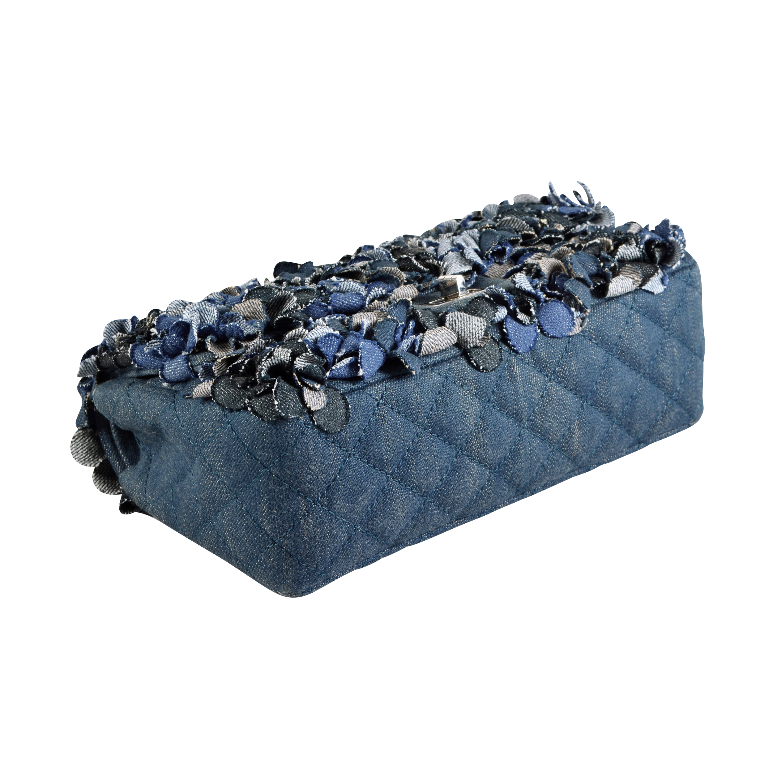 CHANEL 2.55 Reissue Denim Camellia Flap Bag Second Hand 16749 4