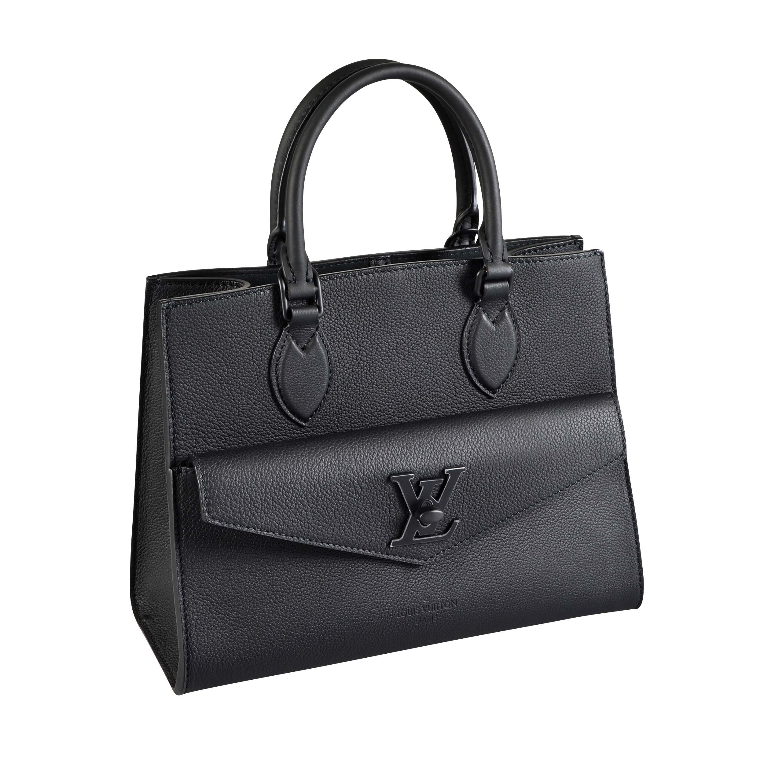 Louis Vuitton Lockme Tote PM Leder Handtasche Schwarz Second Hand 16939 2