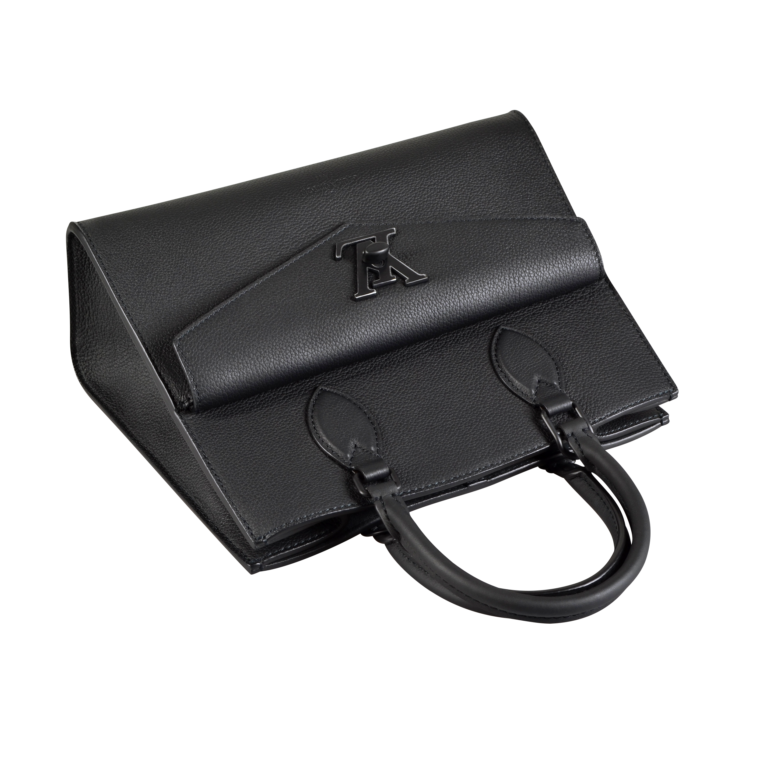 Louis Vuitton Lockme Tote PM Leder Handtasche Schwarz Second Hand 16939 6