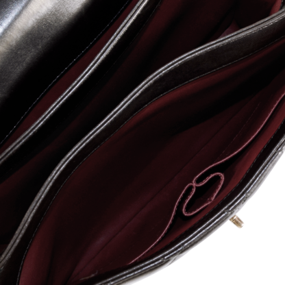 CHANEL Large Trendy CC Top Handle Flap Bag Leder Handtasche Schwarz Second Hand 17243 7