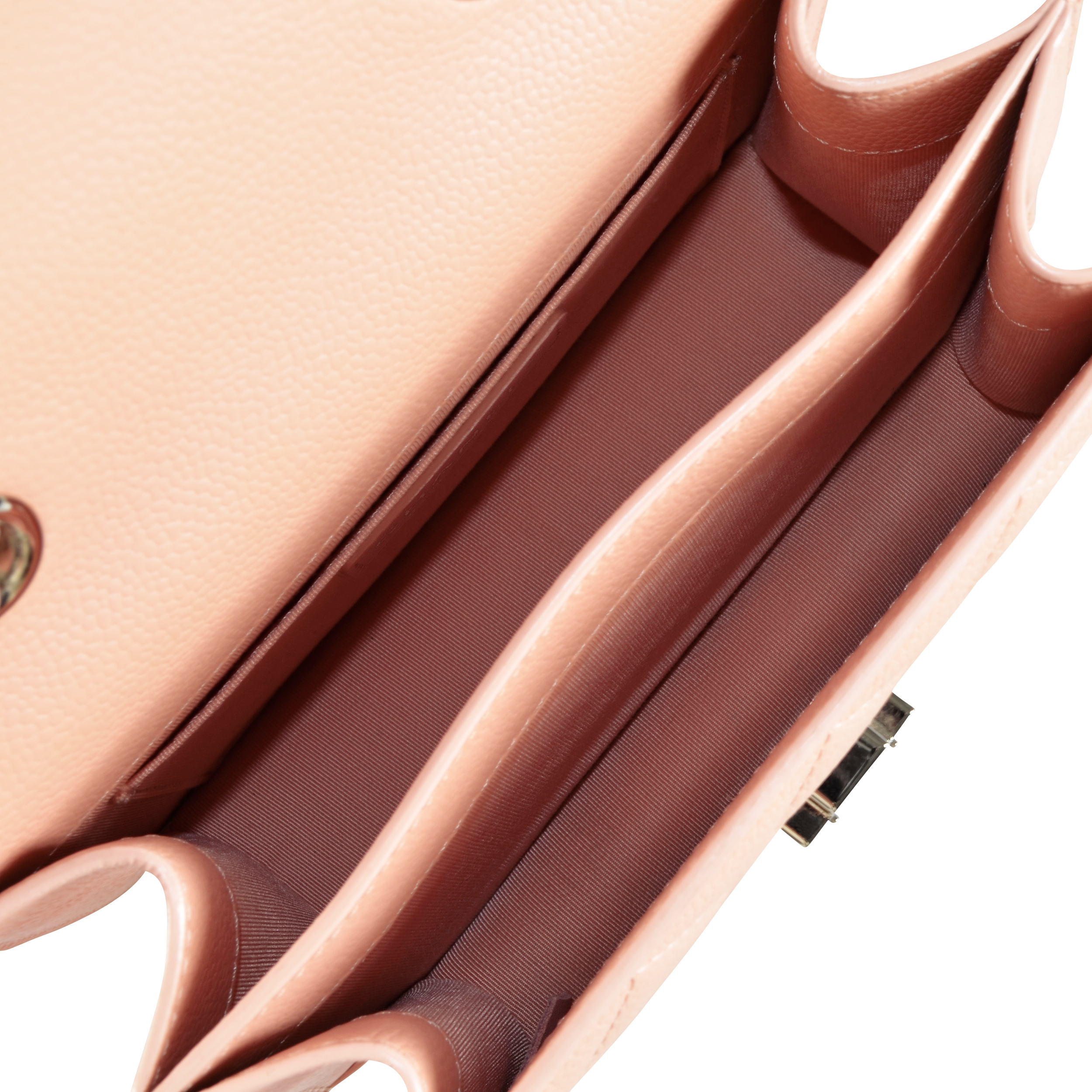 CHANEL Flap Bag Leder Handtasche Beige-Rosa Second Hand 17245 7