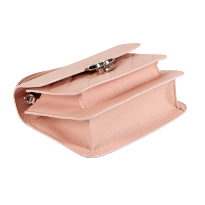 CHANEL Flap Bag Leder Handtasche Beige-Rosa Second Hand 17245 4