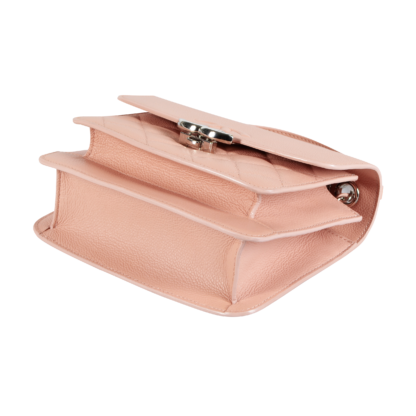 CHANEL Flap Bag Leder Handtasche Beige-Rosa Second Hand 17245 3