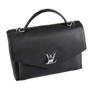 Louis Vuitton Mylockme Leder Handtasche Schwarz Second Hand 18021