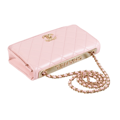 CHANEL Trendy WOC Wallet On Chain Rosa Leder Handtasche Second Hand 18128 5