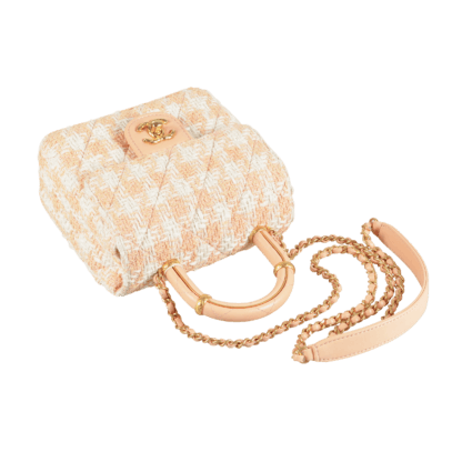 Chanel Mini Flap Bag With Top Handle Tweed Handtasche Second Hand 18115 5