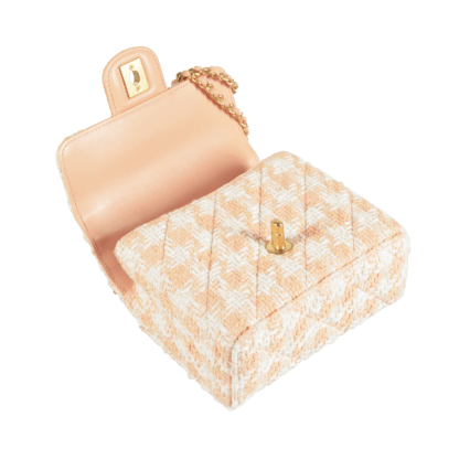 Chanel Mini Flap Bag With Top Handle Tweed Handtasche Second Hand 18115 6