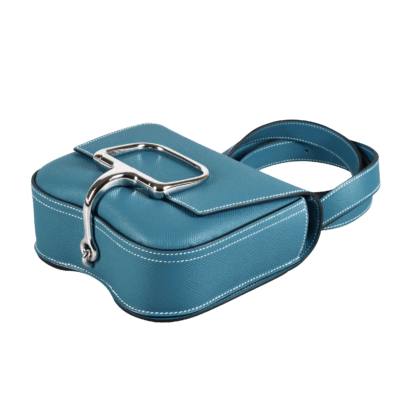 Hermès Della Cavalleria Leder Handtasche New Bleu Jean 18232 3