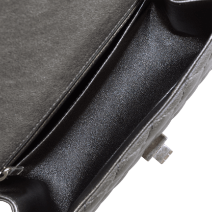 CHANEL 2.55 Reissue Mini Flap Bag Leder Handtasche Grau Second Hand 19107 7