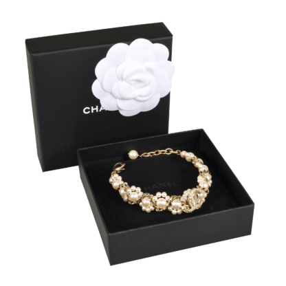 CHANEL 17S CC Chain Pearl Armband Second Hand 19590 0