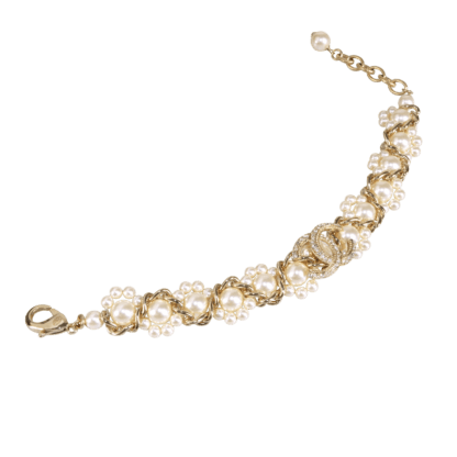 CHANEL 17S CC Chain Pearl Armband Second Hand 19590 3