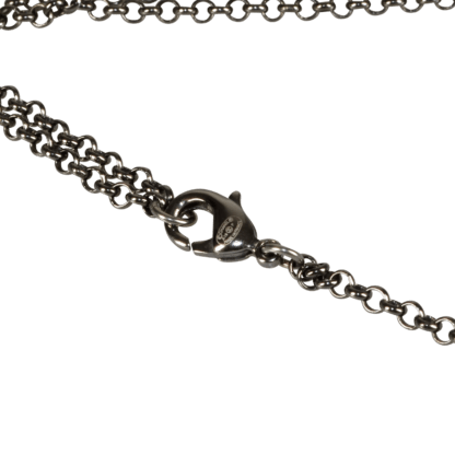 CHANEL 19P CC Circle Pendant Necklace Halskette Schwarz Second Hand 19874 4