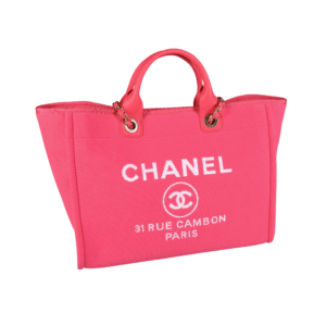 CHANEL Large Deauville Shopper Bag Handtasche Pink Rosa Second Hand 20071 1