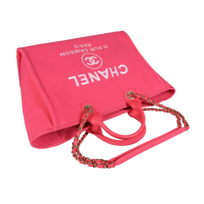 CHANEL Large Deauville Shopper Bag Handtasche Pink Rosa Second Hand 20071 5