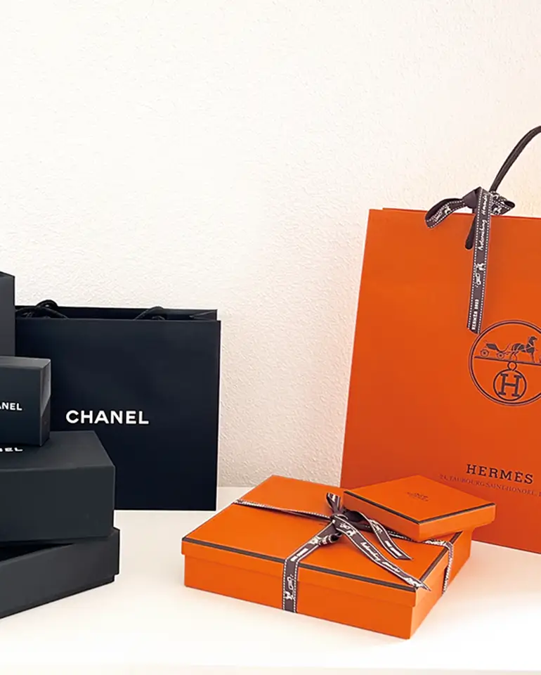 CHANEL and Hermès Boxes and Shopping Bags