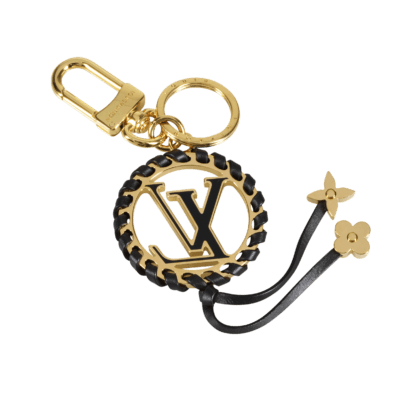 Louis Vuitton Very Bag Charm Taschenschmuck und Schlüsselanhänger Gold Schwarz Second Hand 19748 2