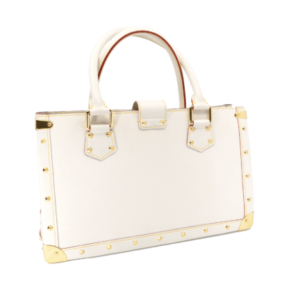 Louis Vuitton Le Fabuleux Suhali Leder Handtasche Creme Weiß Second Hand 21160 00