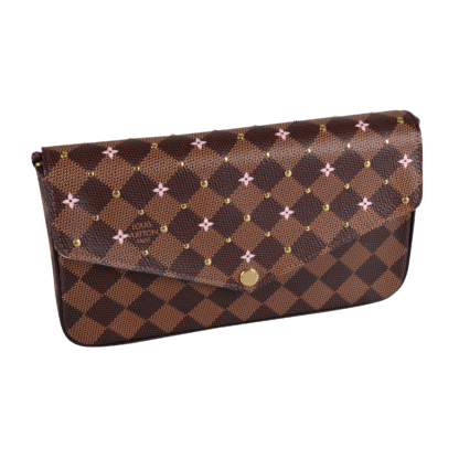 Louis Vuitton Pochette Felicie Damier Ebene Studded Canvas Handtasche Second Hand 21275 1