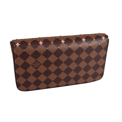 Louis Vuitton Pochette Felicie Damier Ebene Studded Canvas Handtasche Second Hand 21275 2