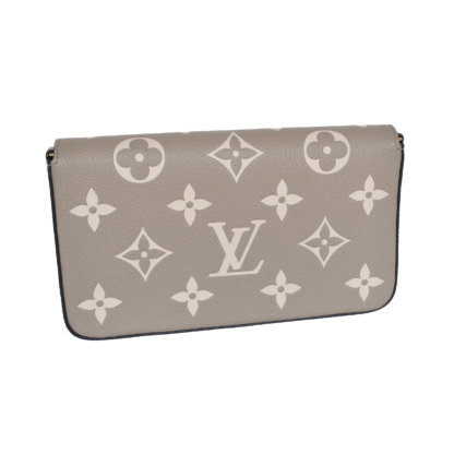 Louis Vuitton Pochette Felicie Monogram Empreinte Leder Handtasche Tourterelle Creme Second Hand 21194 01