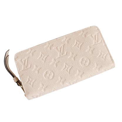 Louis Vuitton Zippy Wallet Geldbörse Monogram Empreinte Leder Portemonnaie Creme Second Hand 21575 0