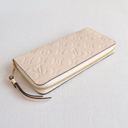 Louis Vuitton Zippy Wallet Geldbörse Monogram Empreinte Leder Portemonnaie Creme Second Hand 21575 4