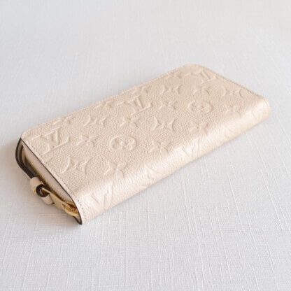 Louis Vuitton Zippy Wallet Geldbörse Monogram Empreinte Leder Portemonnaie Creme Second Hand 21575 5