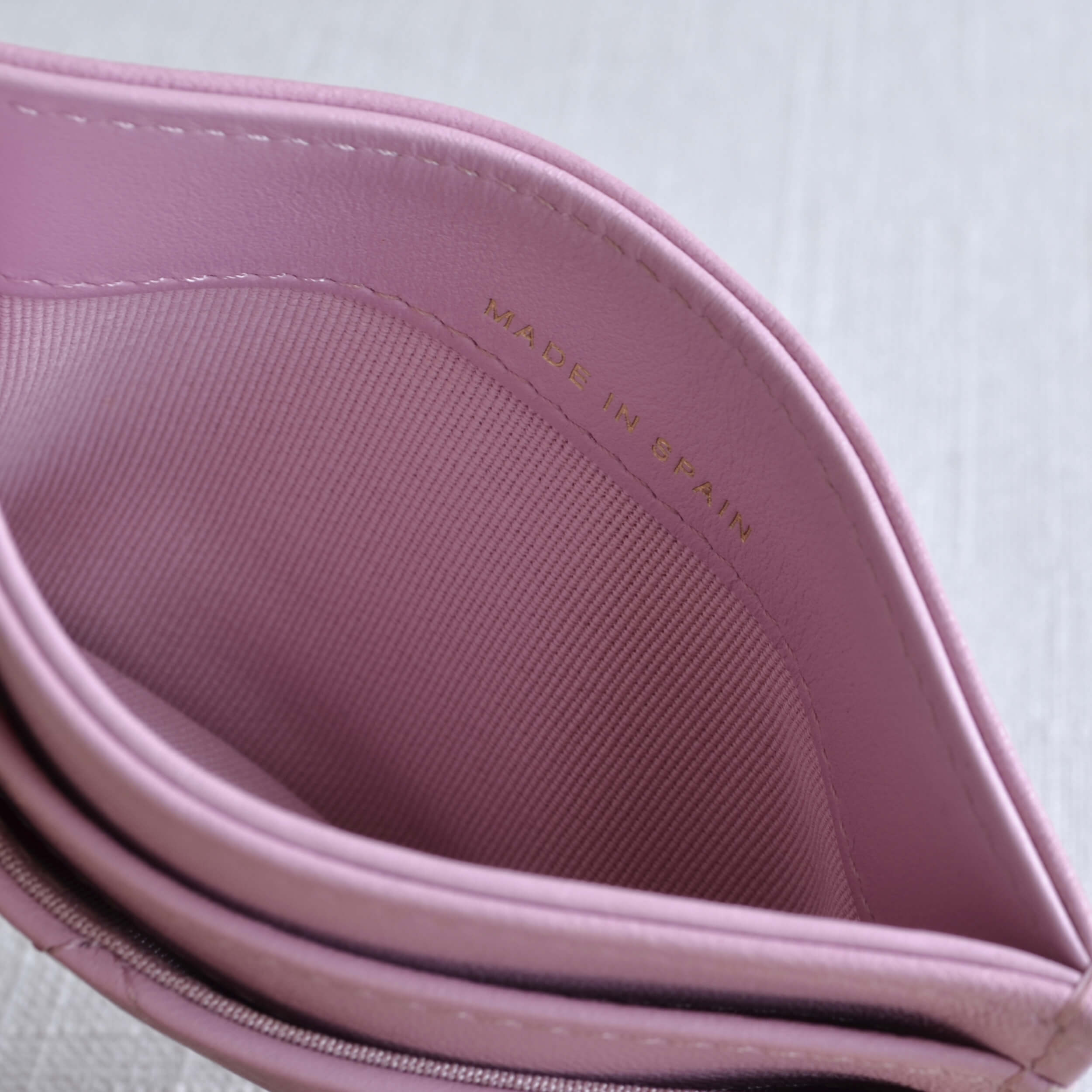 CHANEL 19 Cardholder 22S Pink Lambskin Leather 22175 6