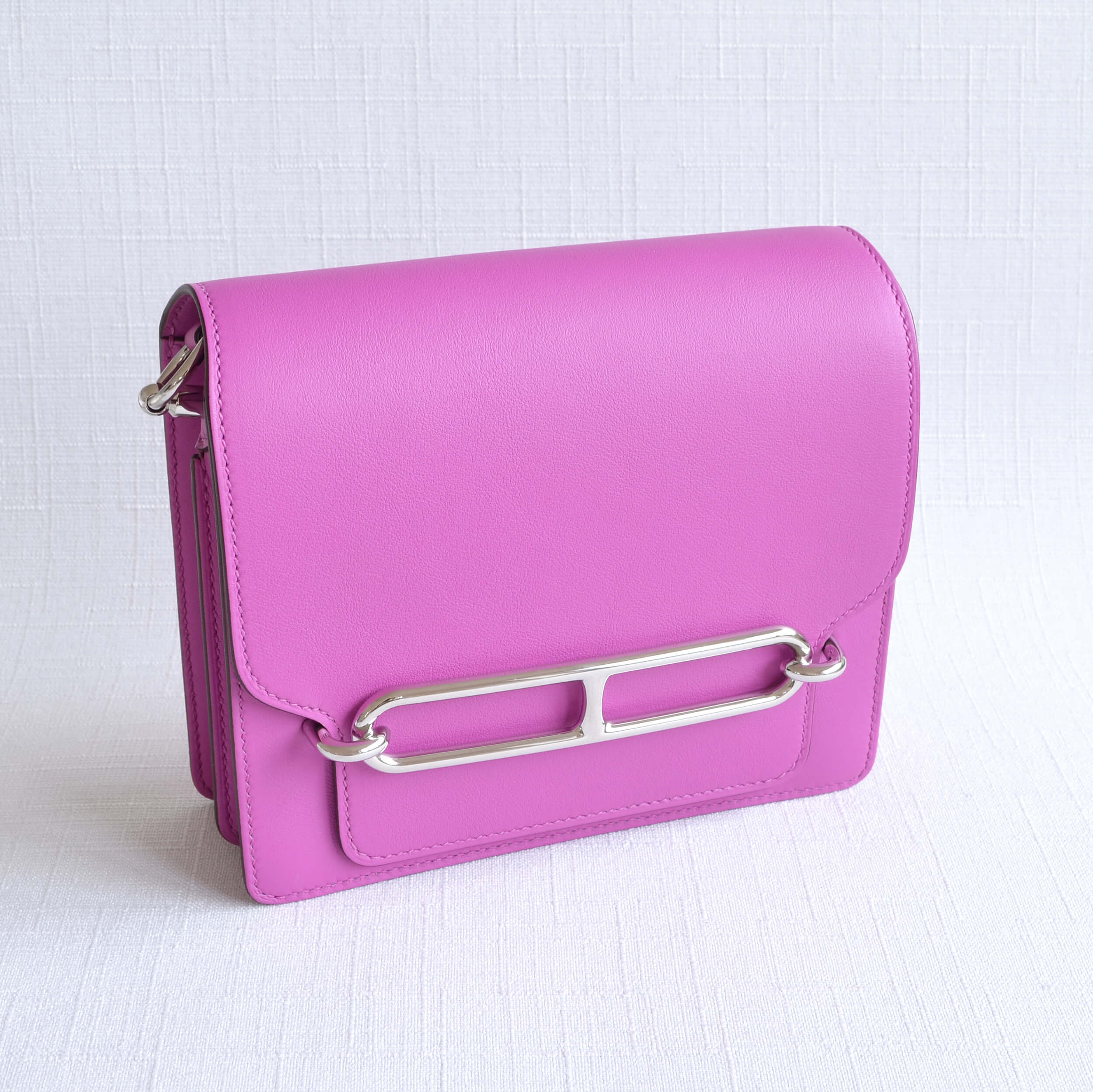 Hermès Roulis Mini Leder Handtasche Magnolia Second Hand 22449 1
