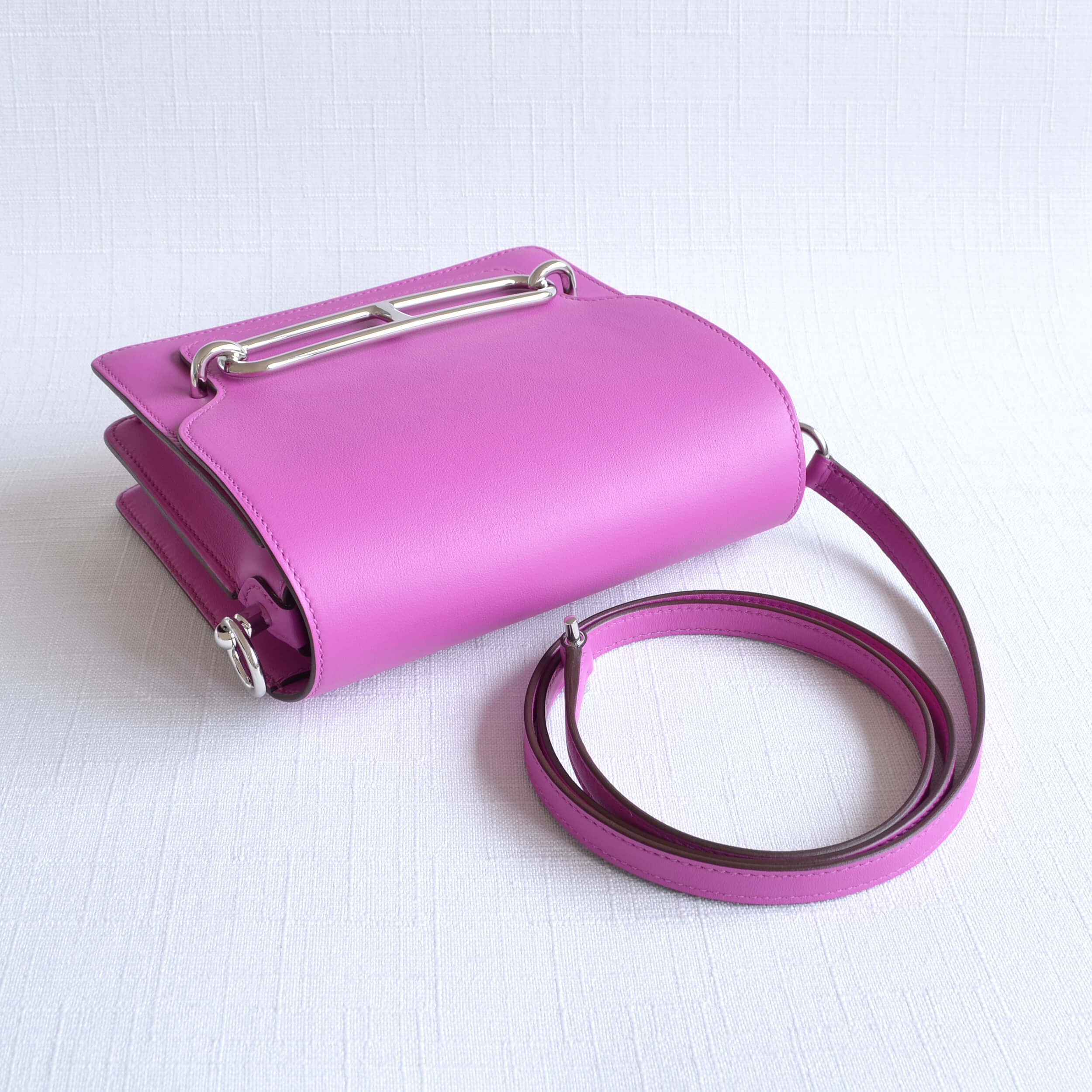 Hermès Roulis Mini Leder Handtasche Magnolia Second Hand 22449 6