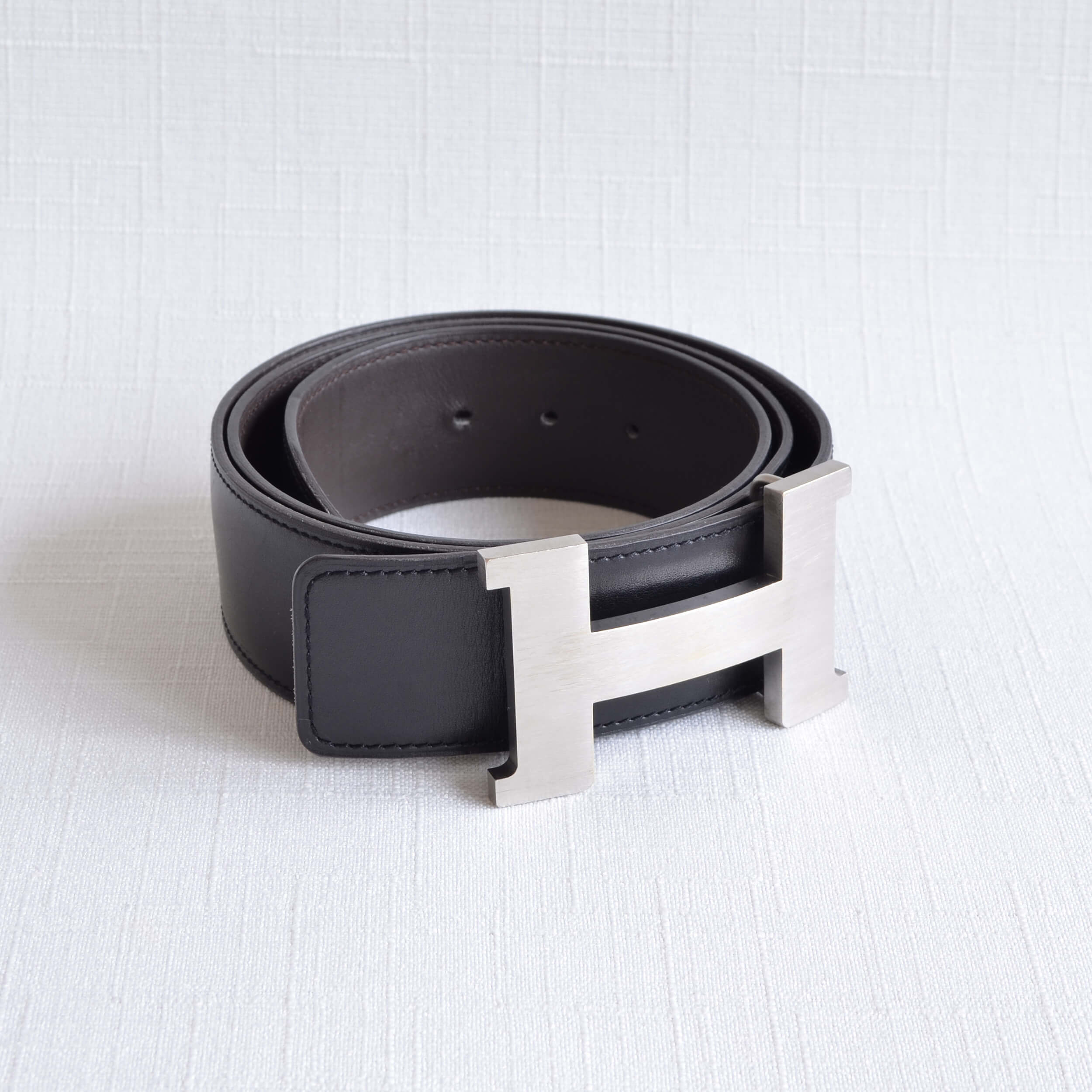 Hermès Constance Belt Wendbarer Leder Gürtel Braun Schwarz Pre-Loved 32535 1