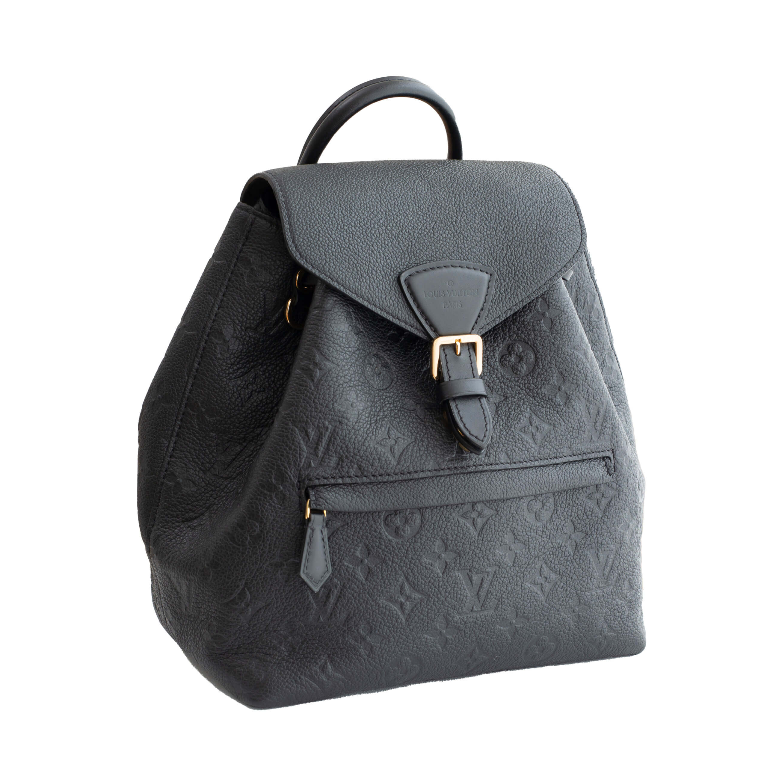 Louis Vuitton Montsouris PM Monogram Empreinte Leder Rucksack Schwarz Pre-Loved 52529 0