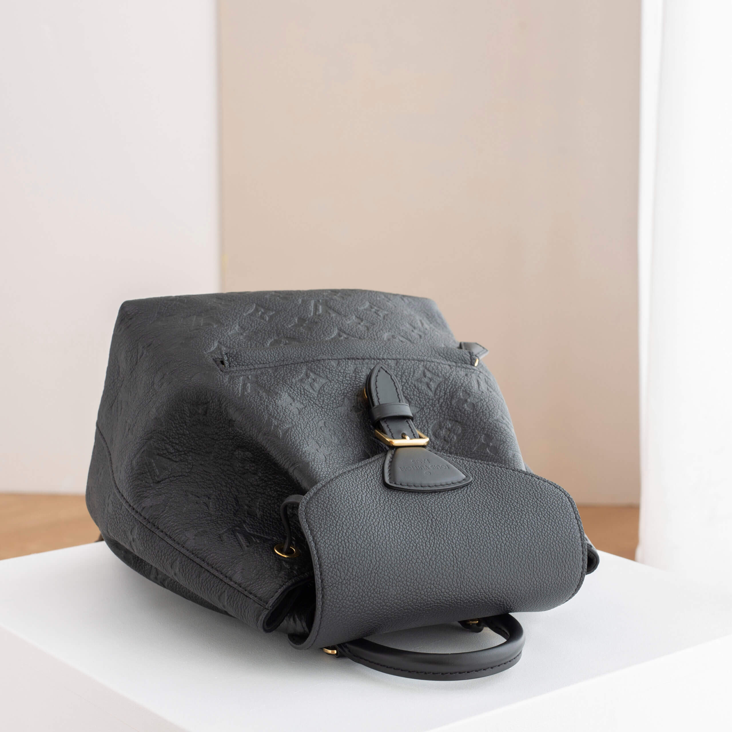 Louis Vuitton Montsouris PM Monogram Empreinte Leder Rucksack Schwarz Pre-Loved 52529 5