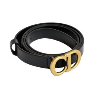 Dior Saddle Gürtel Belt 20 mm Leder Gürtel Schwarz Pre-Loved 62546 0