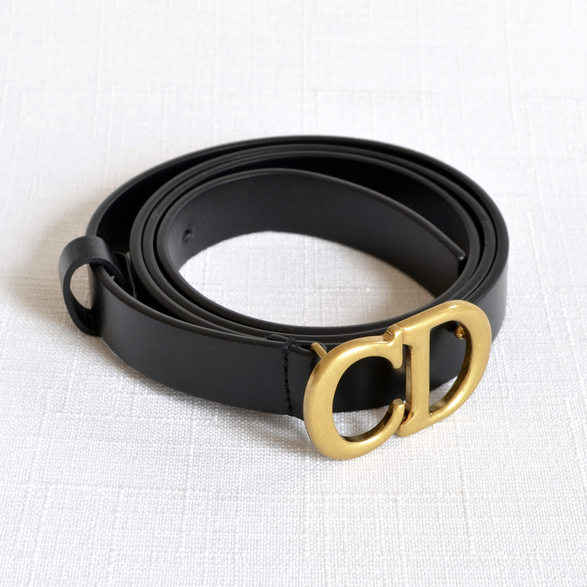 Dior Saddle Gürtel Belt 20 mm Leder Gürtel Schwarz Pre-Loved 62546 1