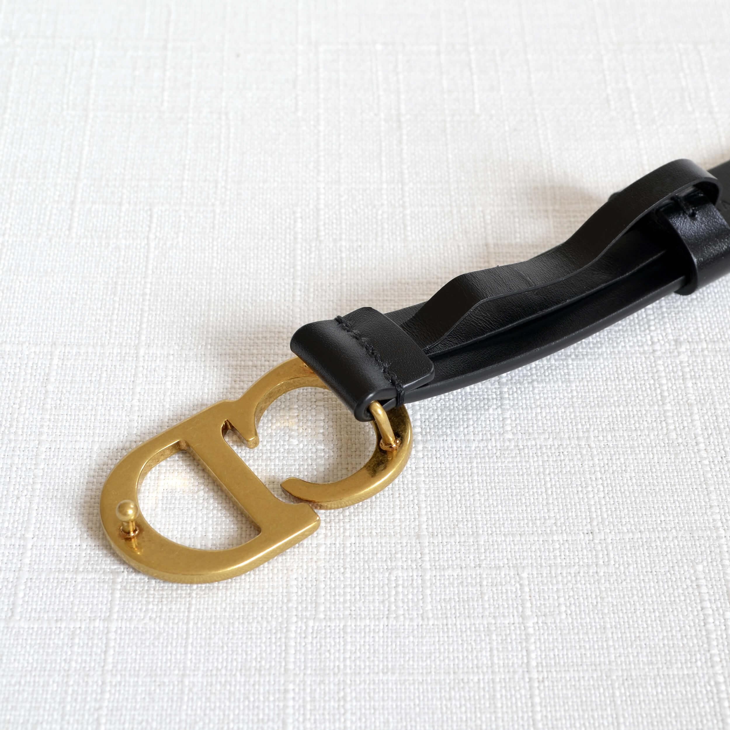 Dior Saddle Gürtel Belt 20 mm Leder Gürtel Schwarz Pre-Loved 62546 3