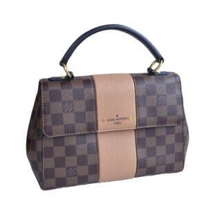 Louis Vuitton Bond Street BB Damier Ebene Beige Leder Handtasche Pre-Loved 1025220 0