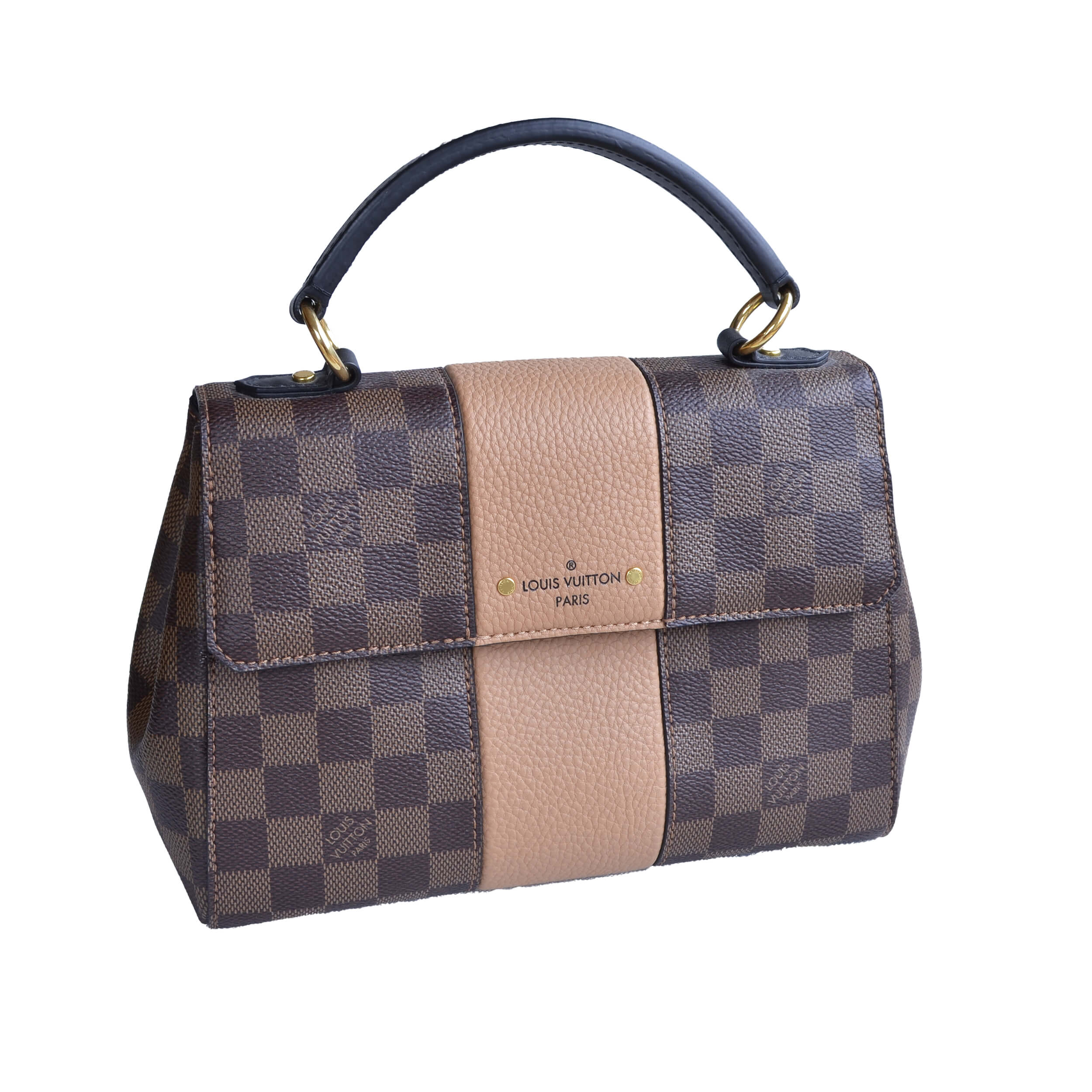 Louis Vuitton Bond Street BB Damier Ebene Beige Leder Handtasche Pre-Loved 1025220 0