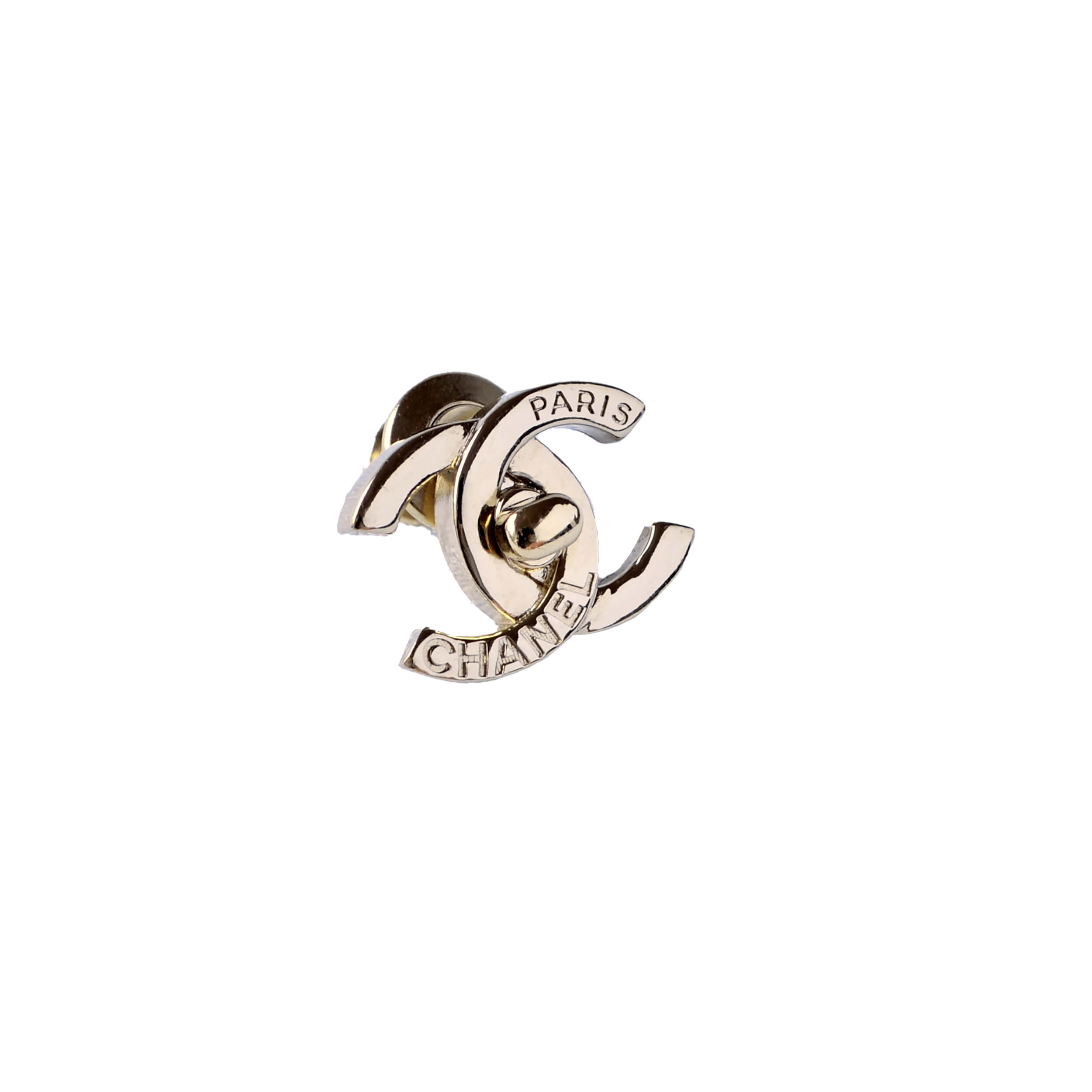 CHANEL 22B CC Turnlock Brosche Brooch Gold Pre-Loved 1125142 0