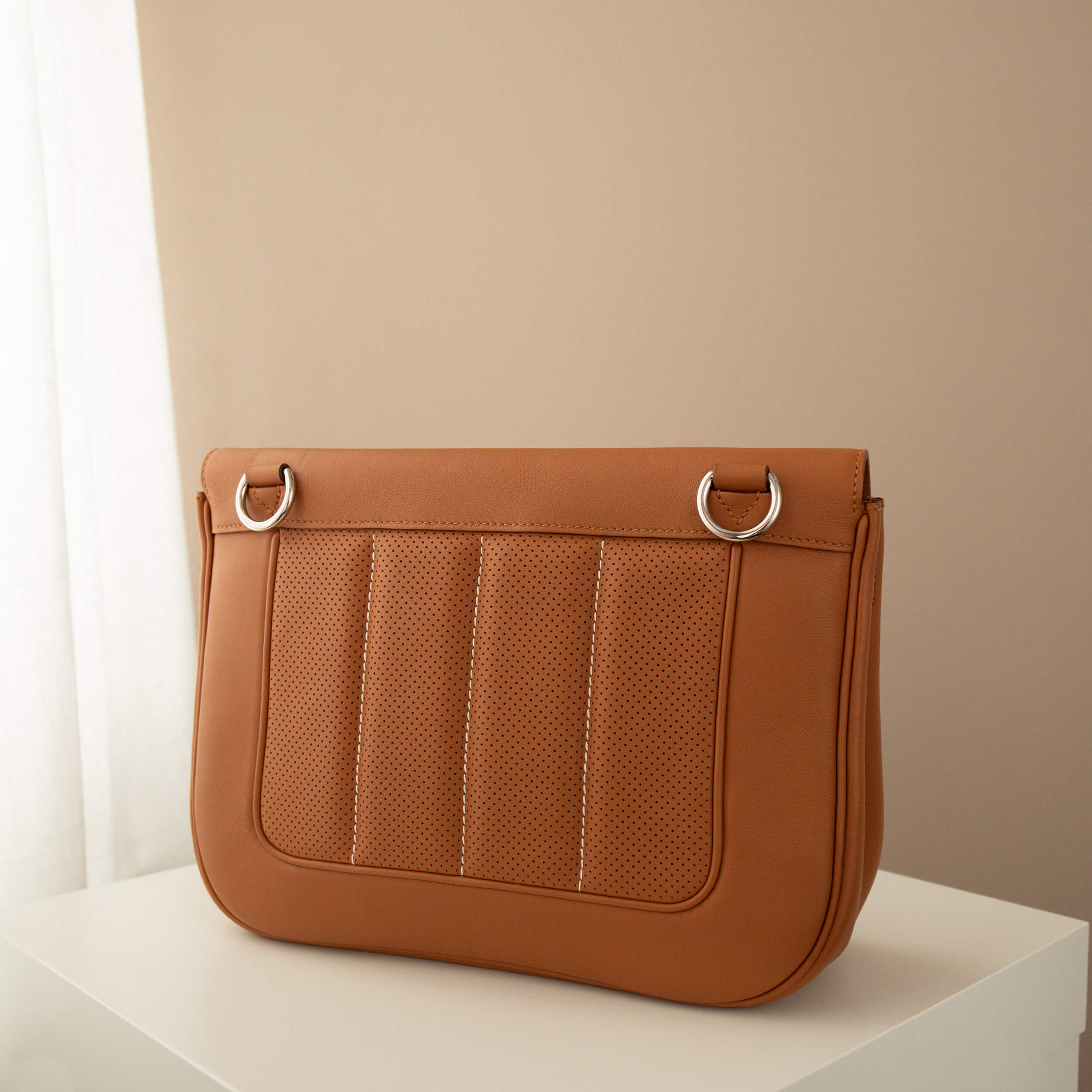 Hermès Berline 28 Swift Leder Handtasche Gold Palladium Pre-Loved 22634 2
