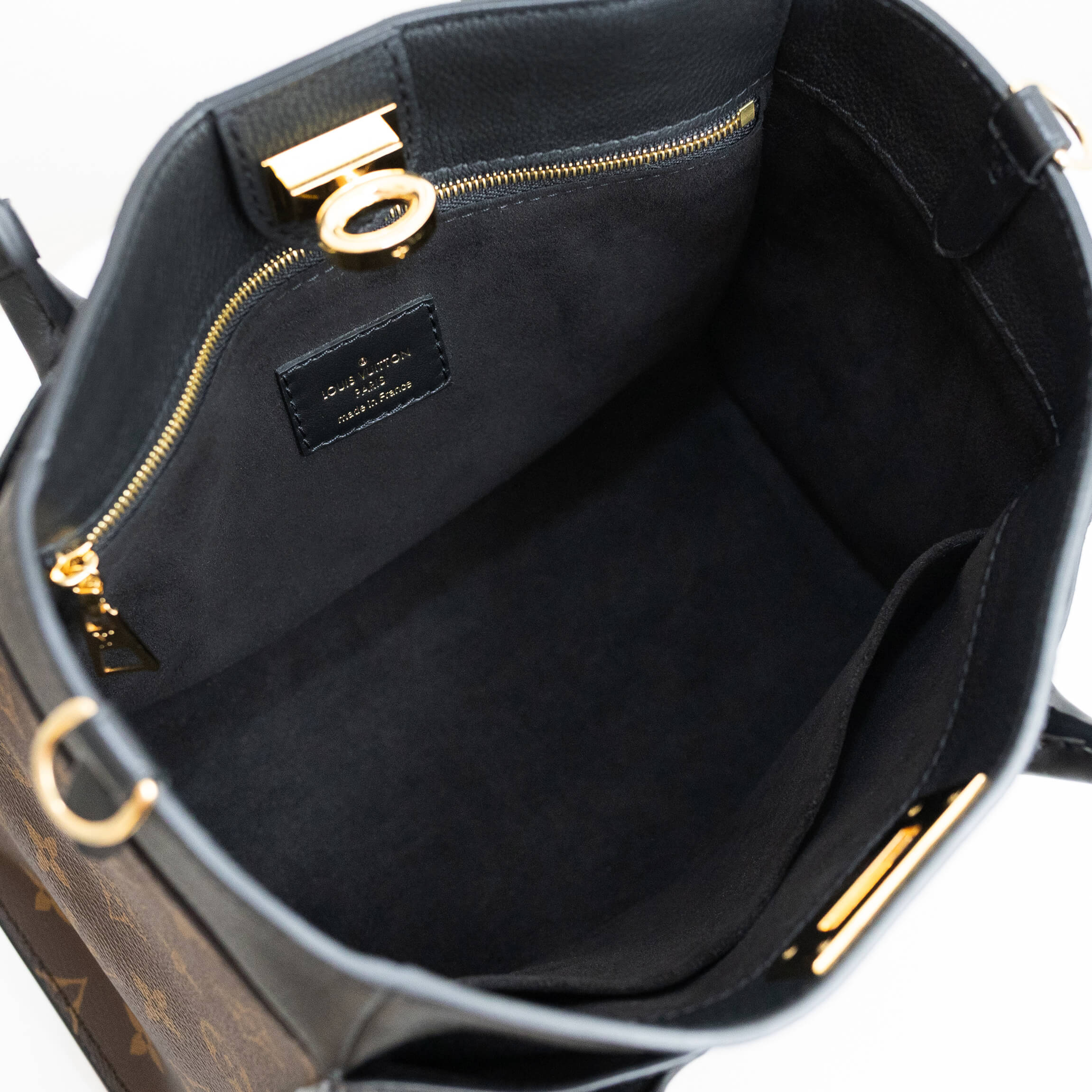 Louis Vuitton On My Side PM Monogram Canvas Noir Leder Handtasche Pre-Loved 42624 8