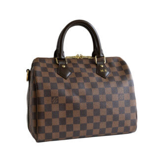 Louis Vuitton Speedy Bandouliere 25 Damier Ebene Canvas Handtasche Braun Pre-Loved 32621 0