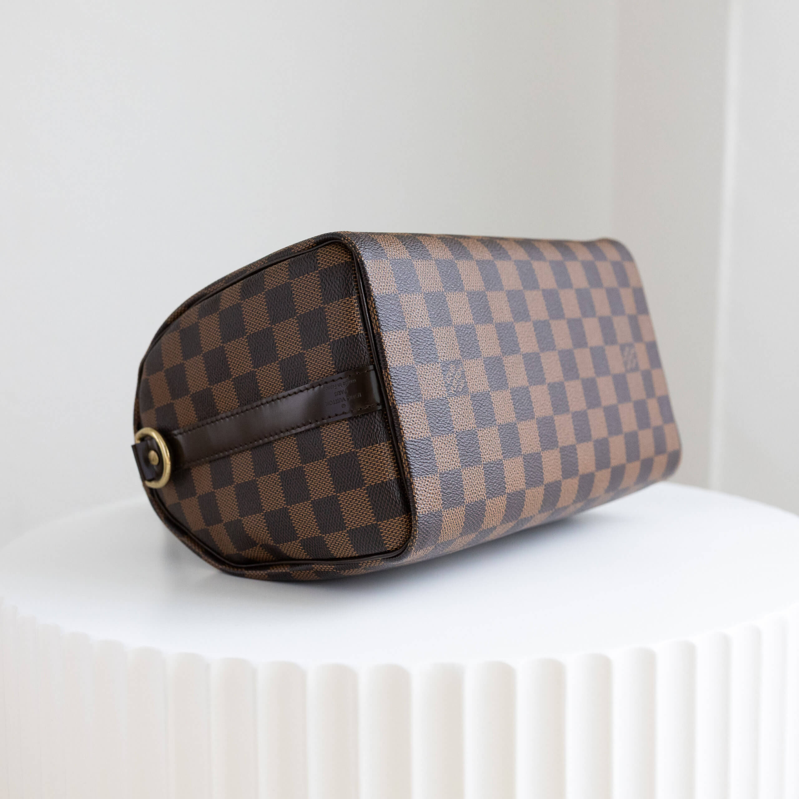 Louis Vuitton Speedy Bandouliere 25 Damier Ebene Canvas Handtasche Braun Pre-Loved 32621 3