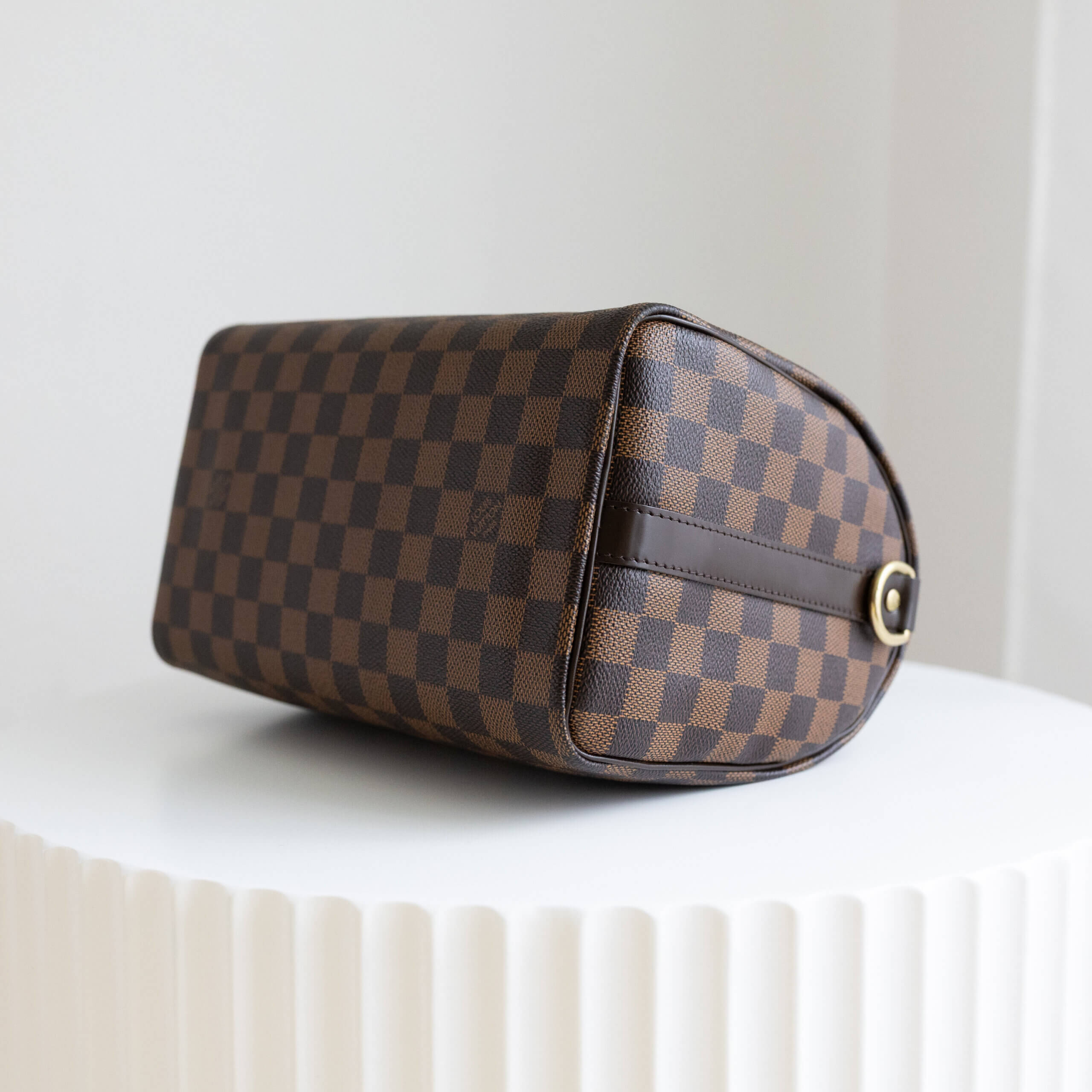 Louis Vuitton Speedy Bandouliere 25 Damier Ebene Canvas Handtasche Braun Pre-Loved 32621 4