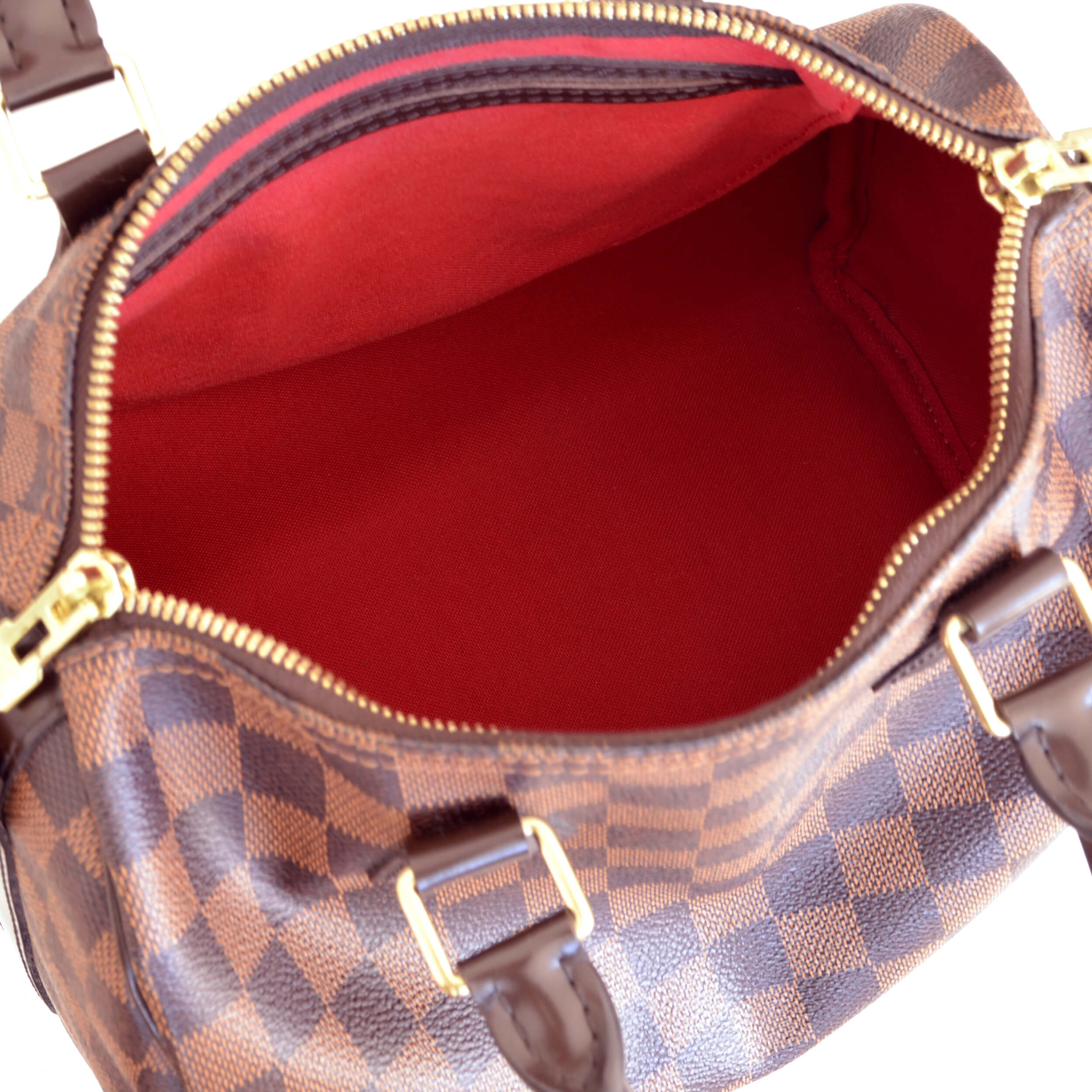 Louis Vuitton Speedy Bandouliere 25 Damier Ebene Canvas Handtasche Braun Pre-Loved 32621 7
