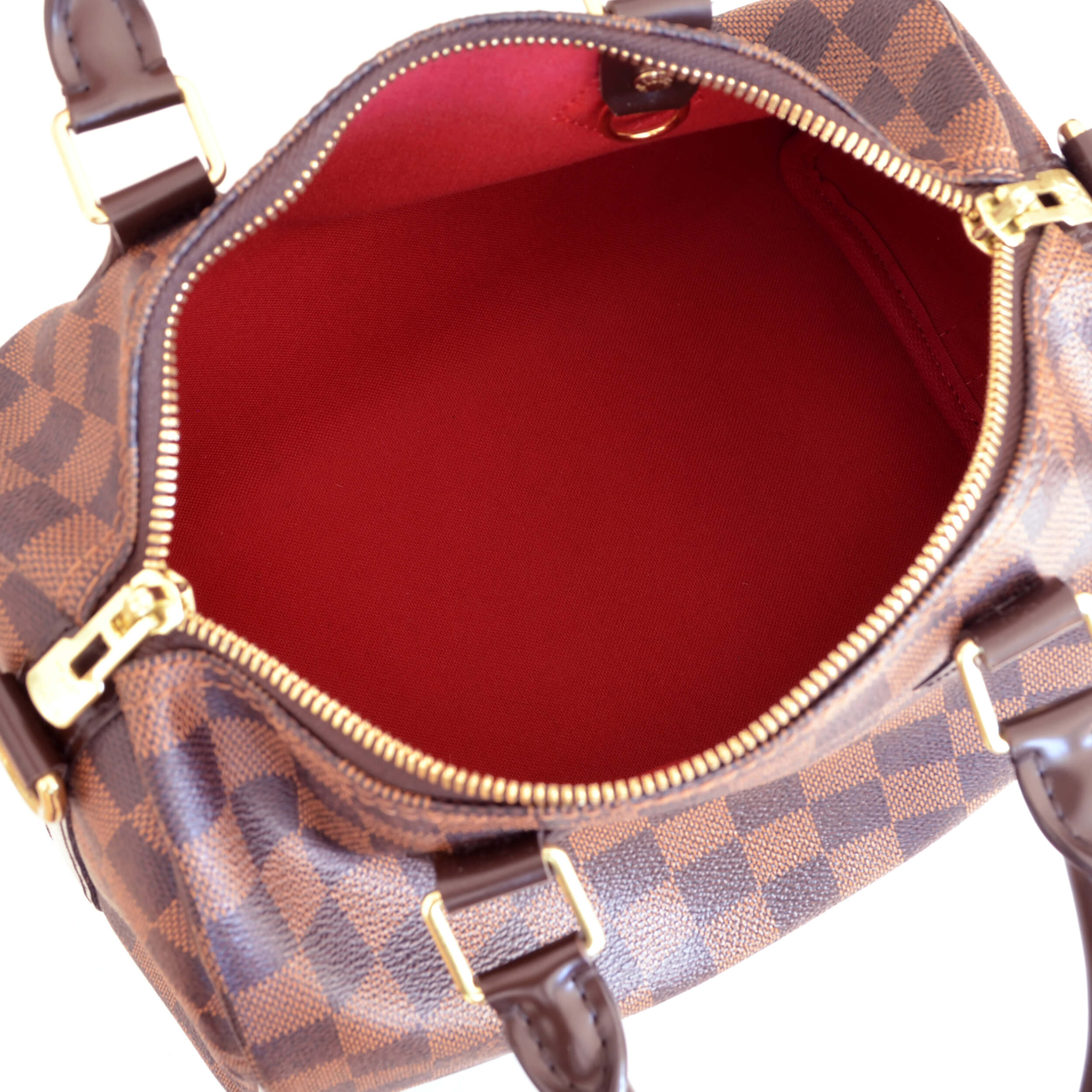 Louis Vuitton Speedy Bandouliere 25 Damier Ebene Canvas Handtasche Braun Pre-Loved 32621 8
